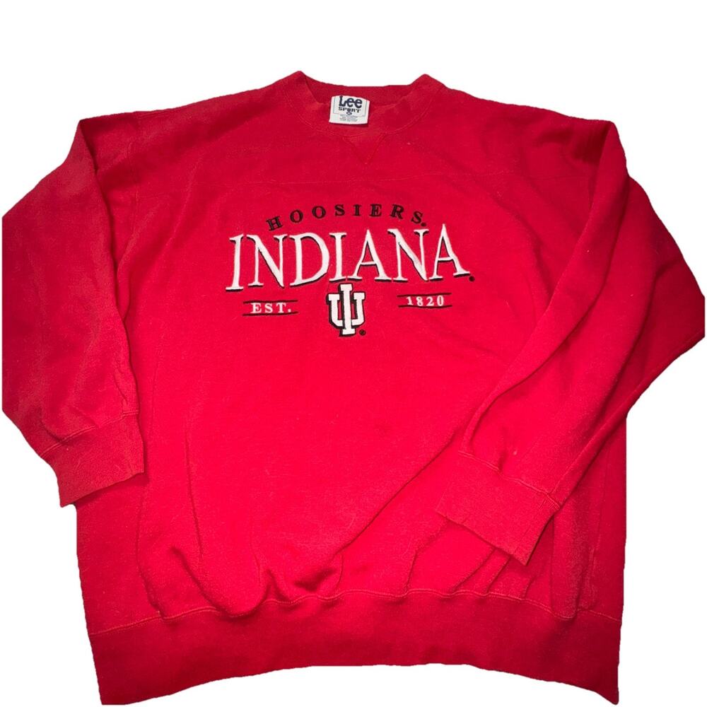 VTG 90s Logo Athletic Indiana Hoosiers Sweatshirt XL LEE SPORT Crewneck HRD